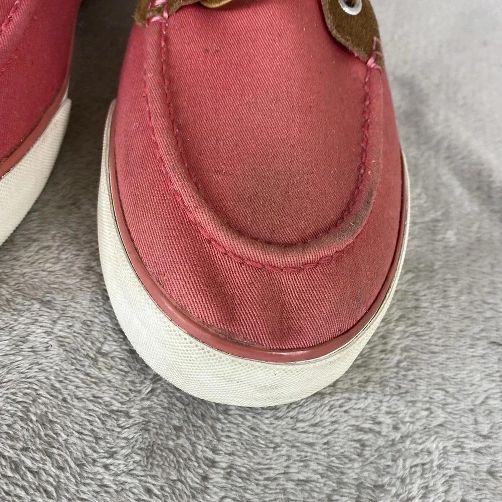 Polo Ralph Lauren Rylander Mens Loafer Slip On Size 10 Red Canvas Boat Shoe NEW